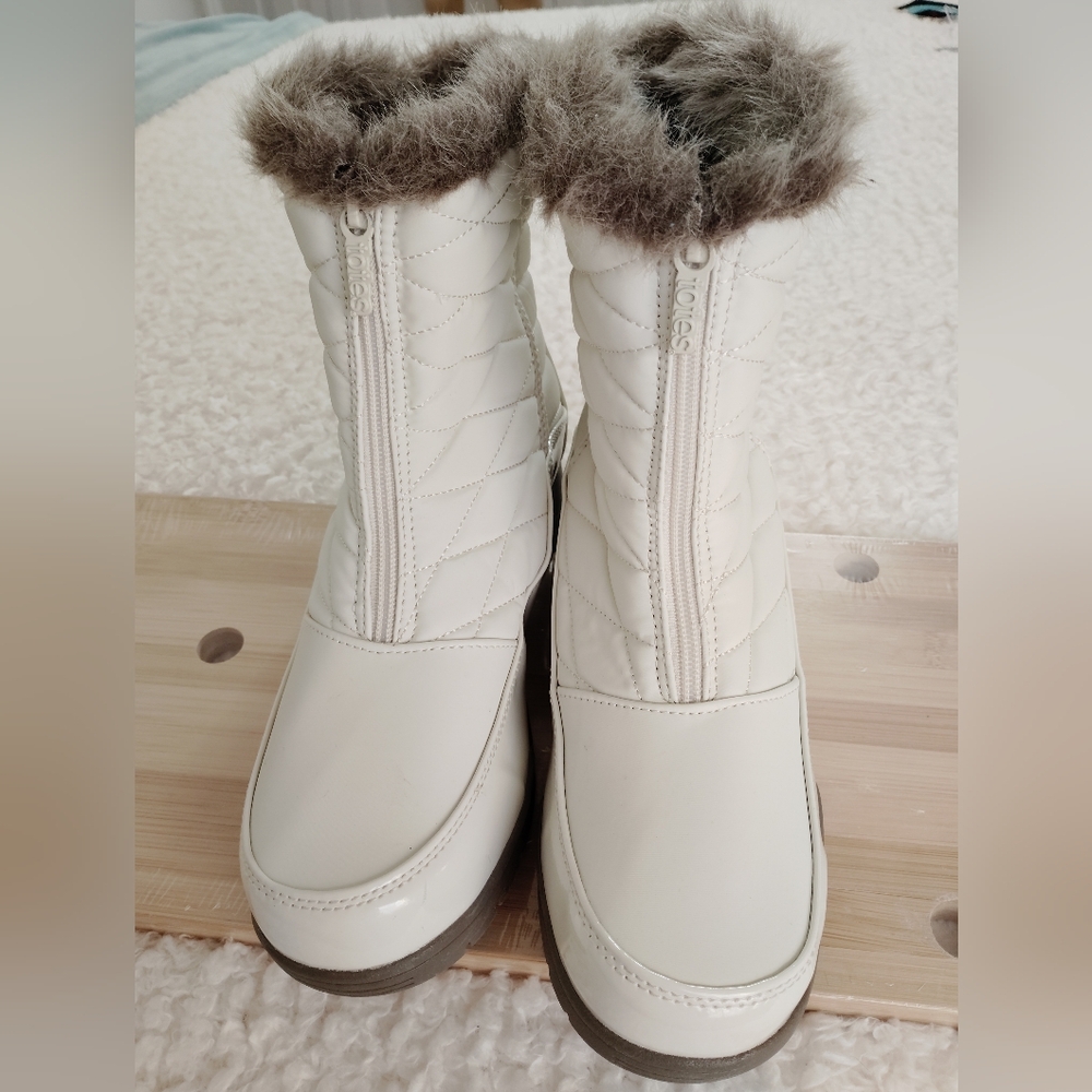 Totes Women's Esther Weather Boot White 9.5.
